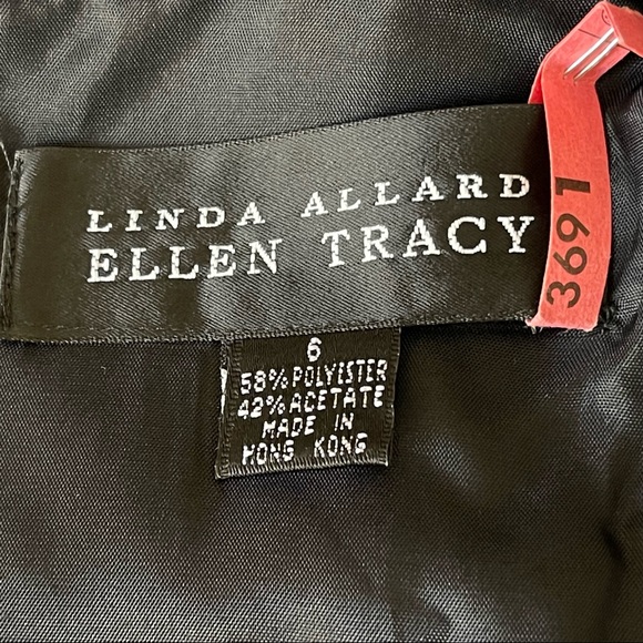 Vintage Linda Allard Ellen Tracy Embellished Sequin Beaded Black Cocktail Dress - Picture 11 of 12